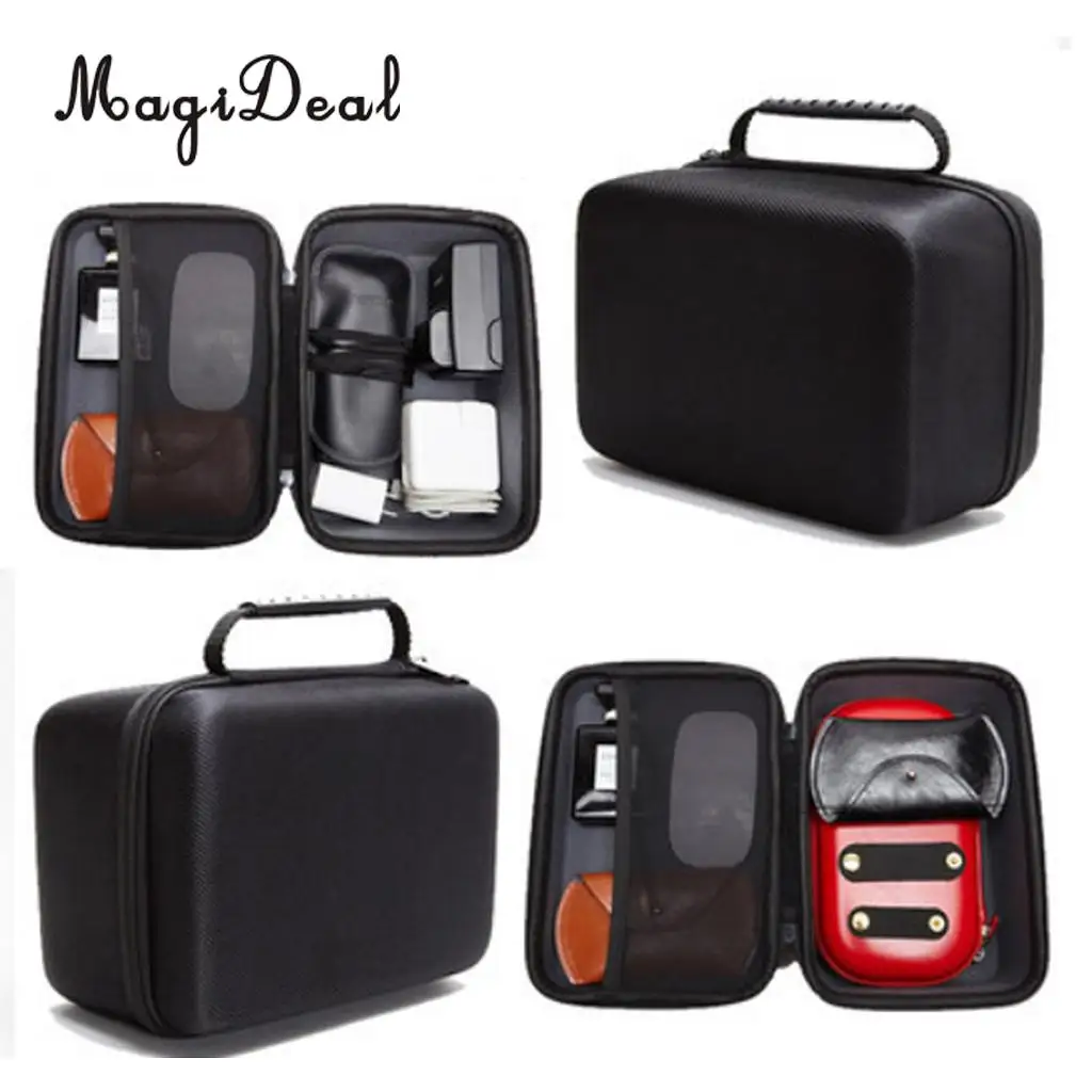 Electronics Travel Organizer Storage Bag for Accessories Cable Cord EVA Black Large 