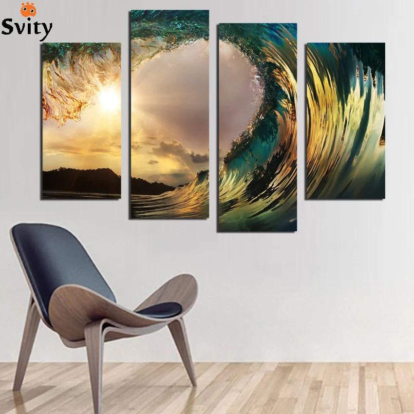 NEW Blue Ocean Seaview Modern Wall Art Painting Canvas Printed High