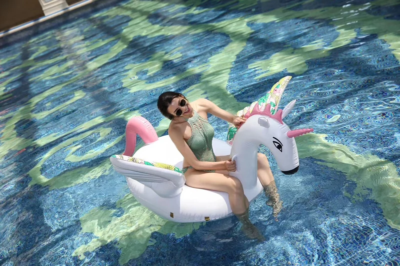 YUYU New 200cm Inflatable Pegasus Unicorn Swimming Pegasus Float Pool Float for Adult Tube Raft Swimming Ring Summer Water Toy