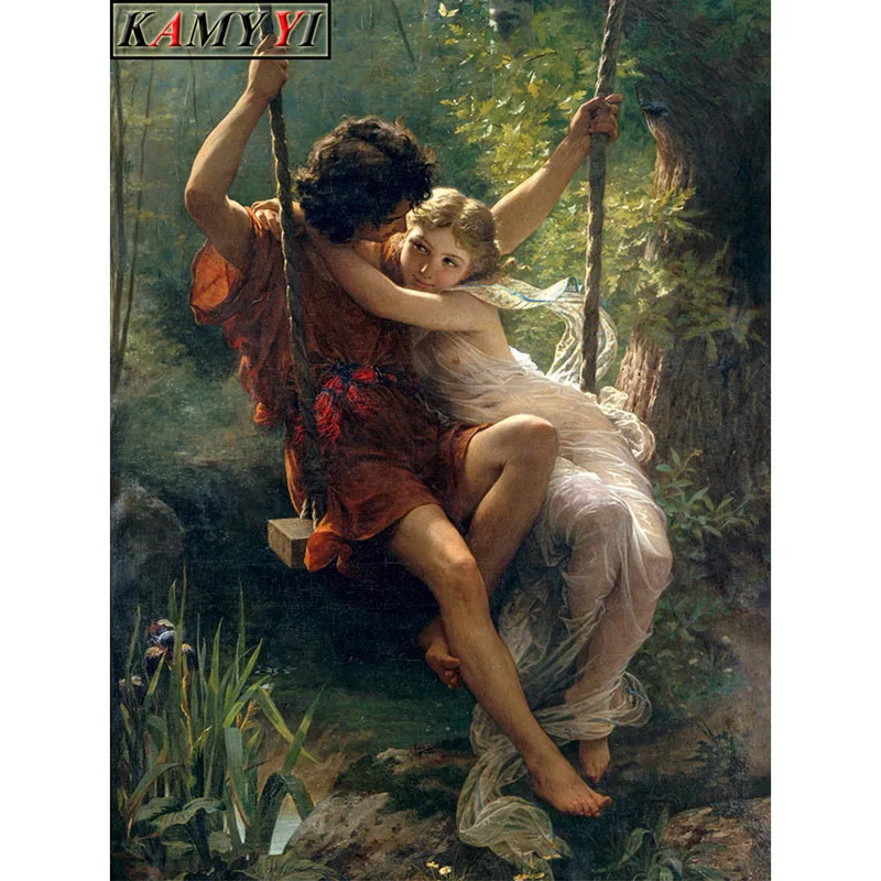 

Home Decoration DIY 5D Diamond Embroidery "Adam and Eve Art" Portrait Full Diamond Cross Stitch Set Painting Resin Hobby Craft