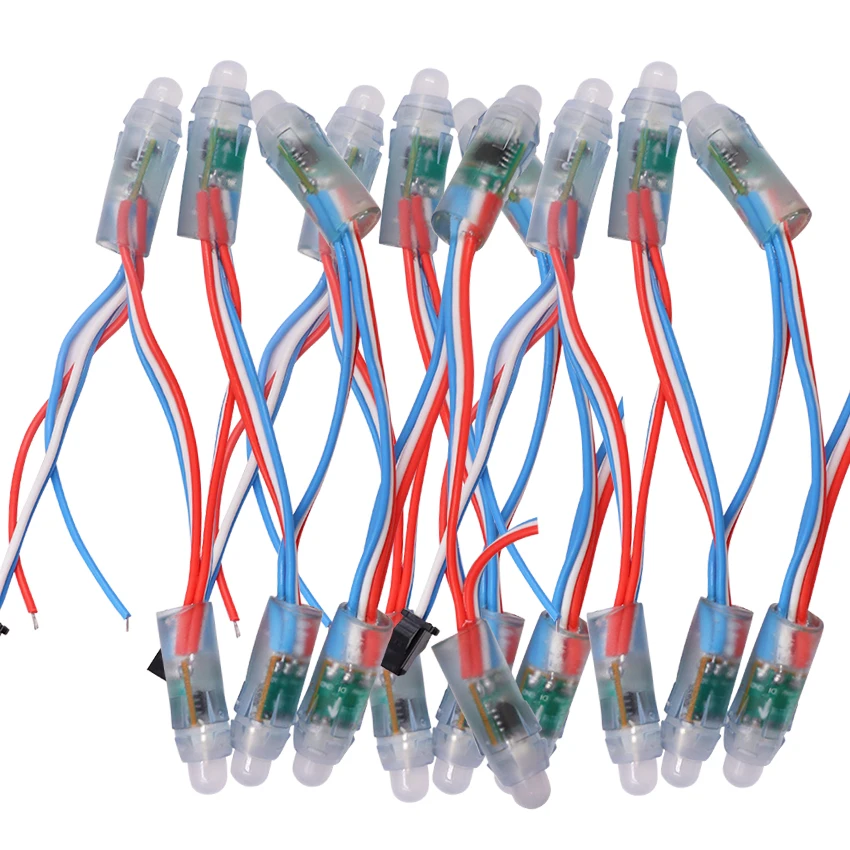 DC5V 12mm addressable WS2811 RGB Led pixel module Waterproof IP68 full color addressable node light bar WS2801 50Pcs/lot