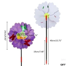 Ветер Спиннер ветряная мельница мультфильм бабочка декоративные садовые цветы красочные наружное украшение для двора вечерние детские игрушки подарки