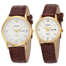 New Thin Men Women font b Watches b font WOONUN Top Brand Luxury font b Couple