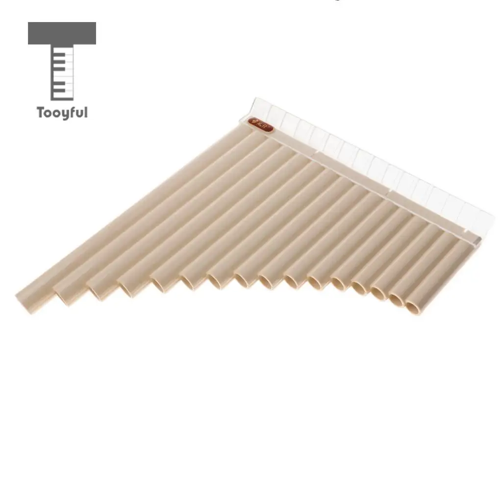 Tooyful Pan Flute 16 Pipes Beginner Woodwind Instrument Pan Pipes C Key Flauta Xiao