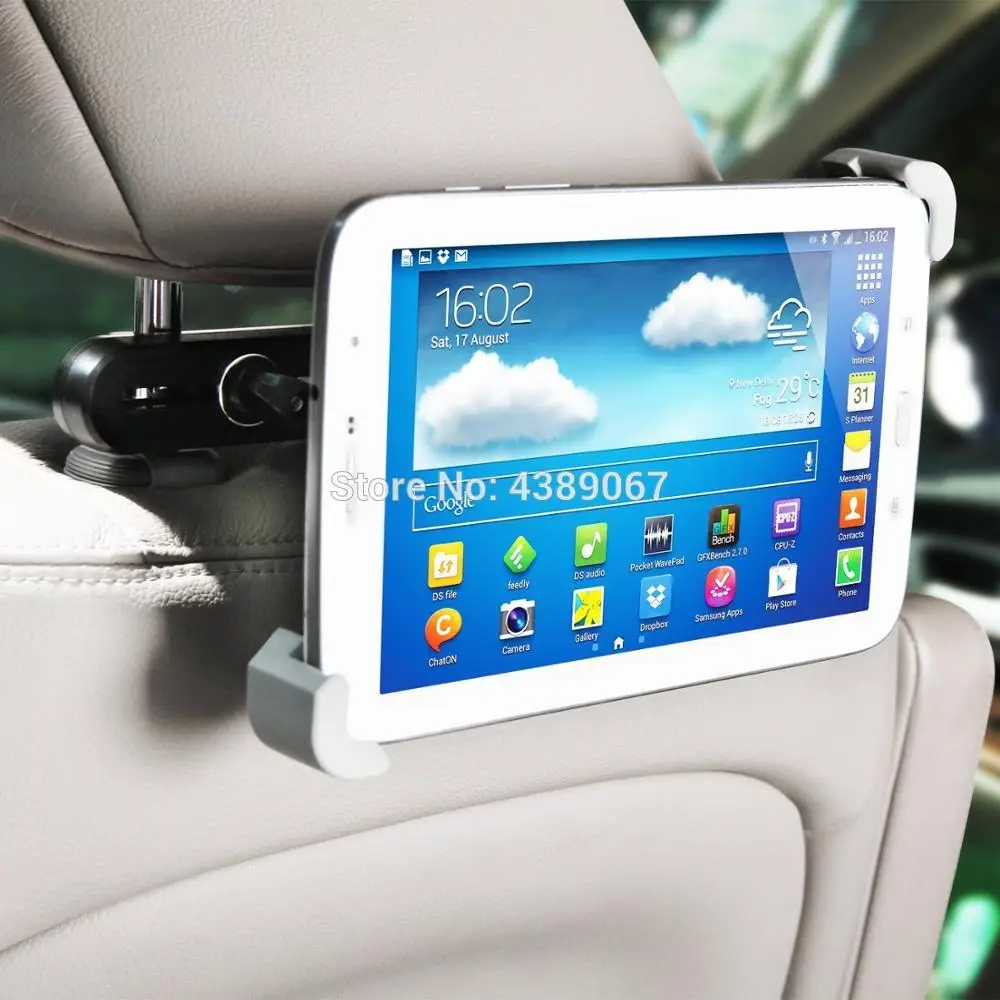

360 Degree Adjustable Rotating Universal Car Headrest Seat Mount Bracket Holder for 7-11 inch Tablet