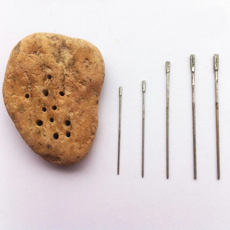 

Mini Diamond Covered Needle Drill Bits for drilling Stone Jewelry adapt to Dremel or smaller Pen Jade Drill / Mini Drill
