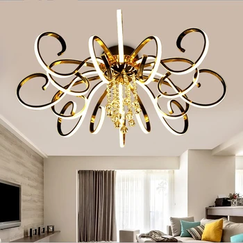 

Post-modern simple led chandelier living room lighting atmospheric creative personality crystal art hall master bedroom lights