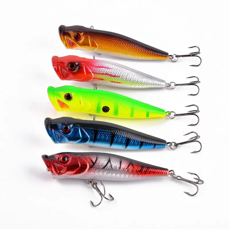 Hiumi 9cm 12g Top water Fishing Lure Popper Hard Bait Big Mouth Bass Poper Artificial Lures|artificial lures|fishing lurehard bait - AliExpress