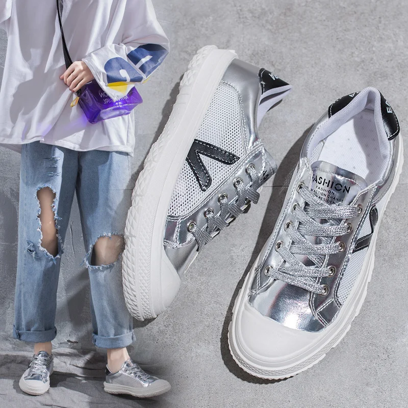 

2019 Spring/Summer New Women Breathable Mesh Sneakers Flat Soft Comfortable Sports Shoes