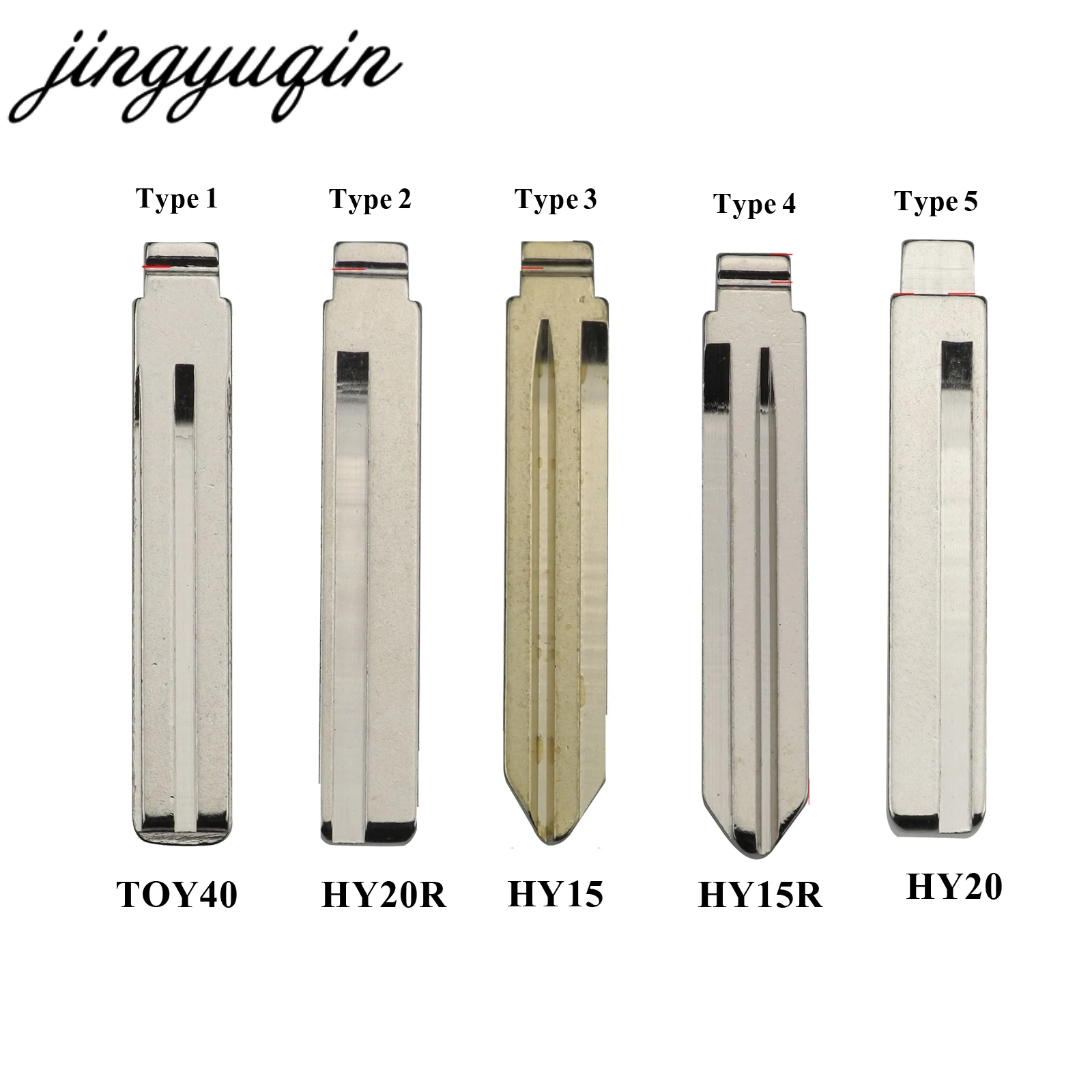 JINGYUQIN 10PCS 3 BUTTON REMOTE CAR KEY CASE FOR HYUNDAI HB20 IX35 I45 SANTA FE ACCENT I40 I20 HY15/HY20/TOY40 BLADE FOB SHELL