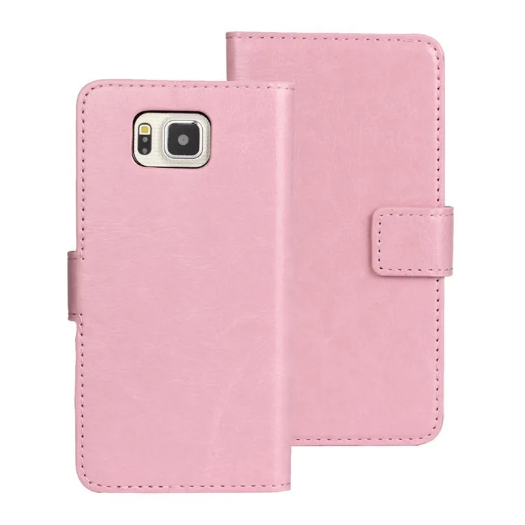 Luxury Original Flip Wallet Leather Mobile Phone Cover Case For Samsung Galaxy Alpha G850 SM-G850f Shell Back Cover Skin Black (6)