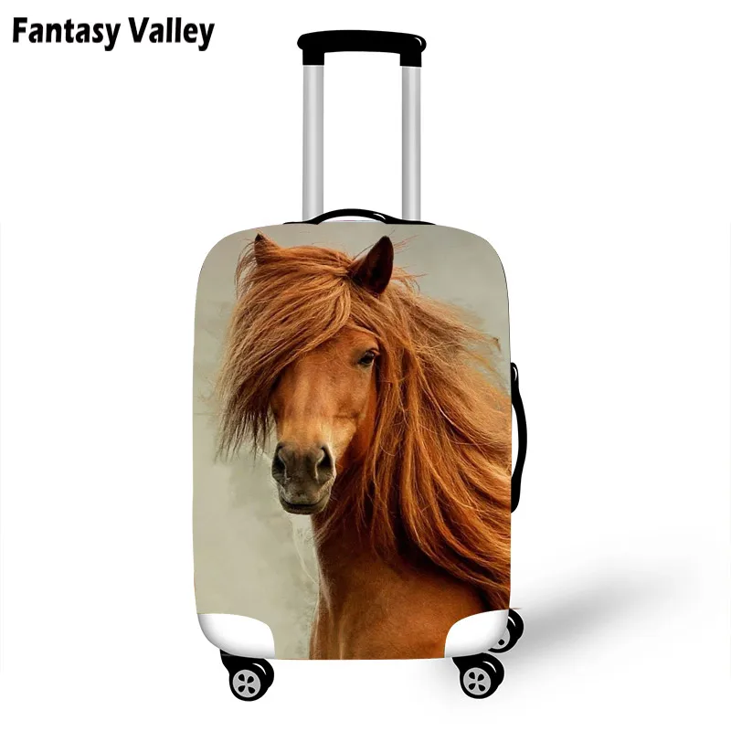 Высокоэластичный защитный чехол для багажа с принтом лошади, аксессуары для путешествий 18-32 дюймов, чемодан, Чехол для багажа, набор для багажа - Цвет: pxtm08