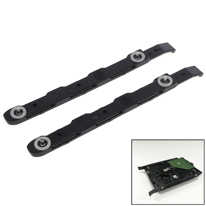 2pcs New Black Chassis Hard Drive Mounting Plastic Rails For Cooler Master