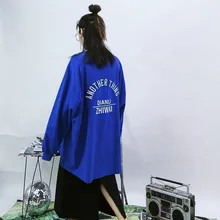 nets красная одинаковая мода, Ранняя осень ленивая Лаплас вышивка письмо свободная Длинная черная футболка женская