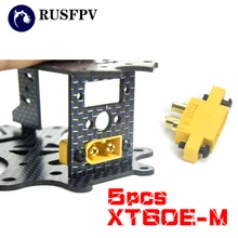 5 pcs ACUMULAR XT60E-M Montável Xt60 Macho para Corridas de RC Zangão FPV 4.23g