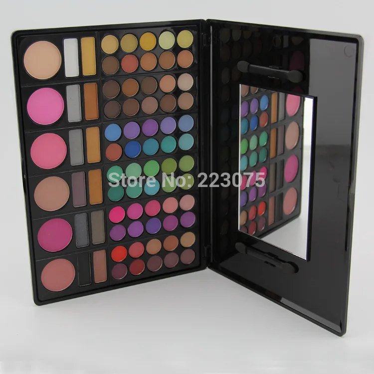 78 Colors Eyeshadow Palette Makeup Set 72 Color Eye shadow + 6 Blusher Natural |