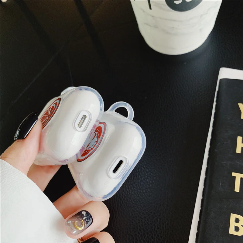 Superhero avengers for Apple AirPods protective cover bluetooth wireless earphone charging box headset cover soft airpod 1 2 bag