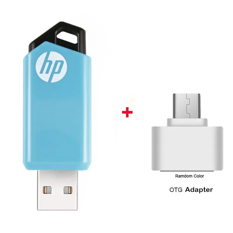 Hp USB флэш-диск 32 Гб Флешка 16 Гб карта памяти DJ Music Thumb drive новая модель V150W Plus OTG диск на клавишных циклах USB ручка 64 ГБ - Цвет: V150W Plus OTG