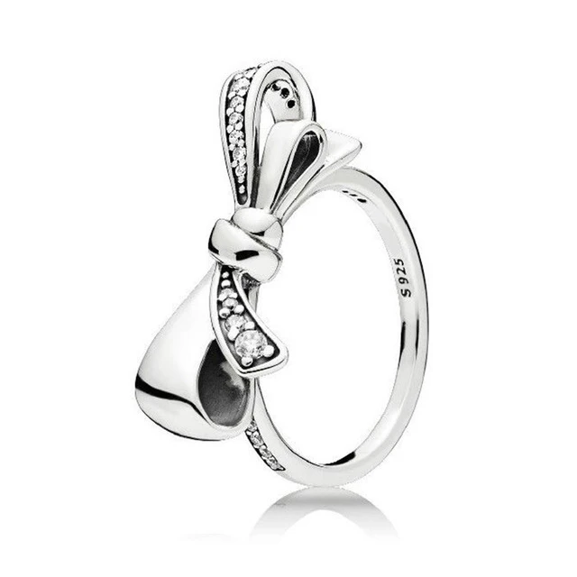 

Kaliyah High Quality Original Copy 1:1 100% 925 Sterling Silver Bow Ring Free Freight Preferred