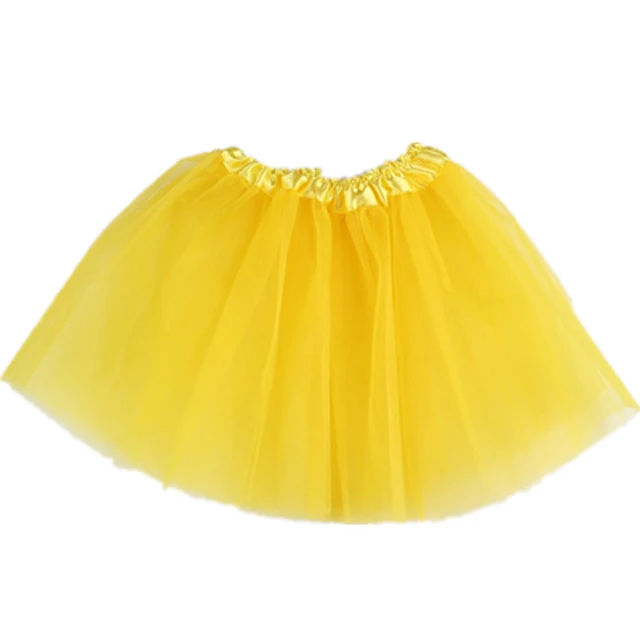Юбка-американка для девочек юбки-пачки для малышей пышные мини-юбки из тюля для детей Детская Юбка для принцесс, балетная танцевальная юбка - Цвет: Yellow