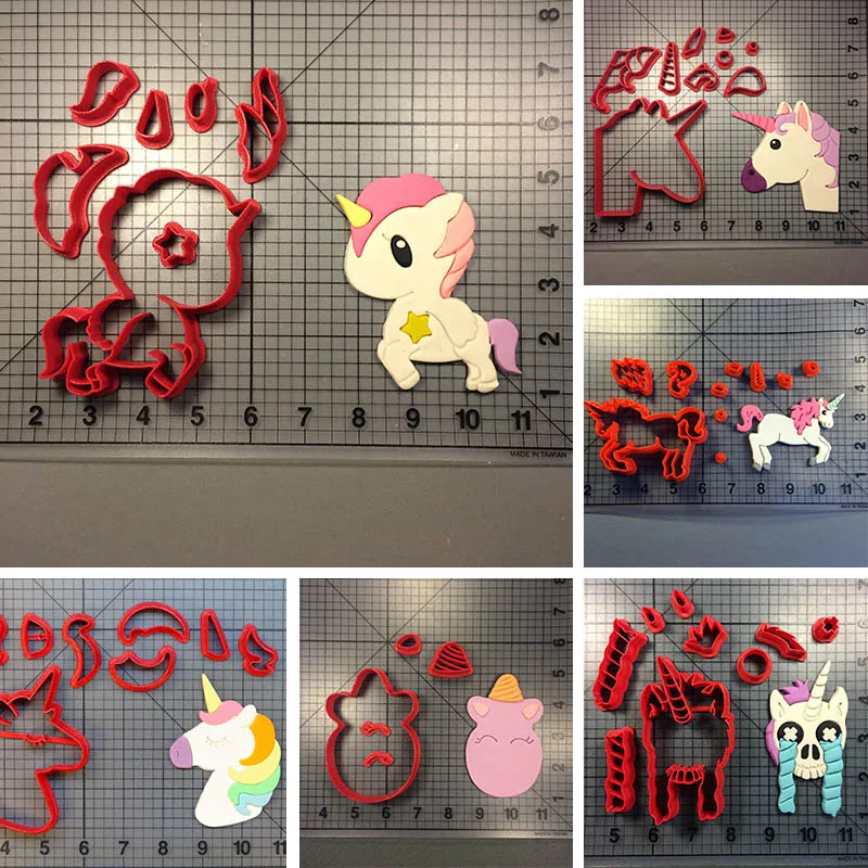 

Cute Animal Unicorn Horse Cookies Cutter Mold Cake Decorating Biscuit Pastry Baking Mould Custom made 3d Printed Cake Cutters