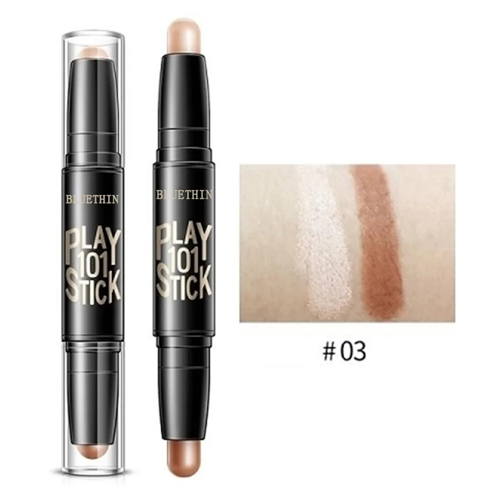 

Lasting Highlighter Stick Cream Dark Circle Removing Brighten Waterproof Shimmer Contour Double-end 2 in 1Concealer Natural