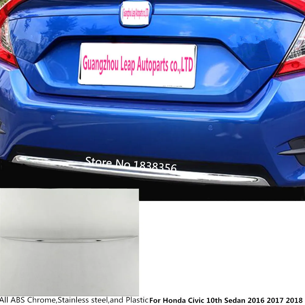 Топ продажа для Honda Civic 10th Sedan 2016 2017 2018 2019 ABS хром задний бампер задняя дверь полоски