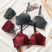 Зимнее бархатное бесшовное нижнее белье, сексуальный удобный комплект нижнего белья пуш-ап, Очаровательные Полые роскошные женские комплекты нижнего белья с подкладкой и трусиков