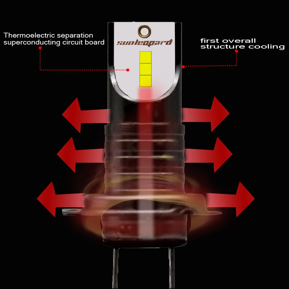 2 шт. Автомобильные светодиодные лампы h7 6000K 12 В лм 55 Вт|Передние LED-фары для авто| |