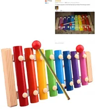 Best seller Children Baby Musical Toys Xylophone Wisdom Development Wooden Instrument improve Kid sensitive to colors sounds zt
