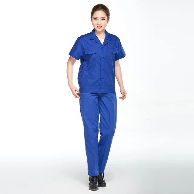 Clothes Unisex Engineering Uniform Summer Short Sleeves