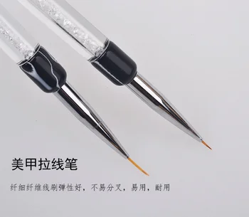 

by dhl or ems 500pcs Nail Tools Painted Draw Line Pen Drawing Carved Painting Transparent Small Brush Brushes Manicure Gel new