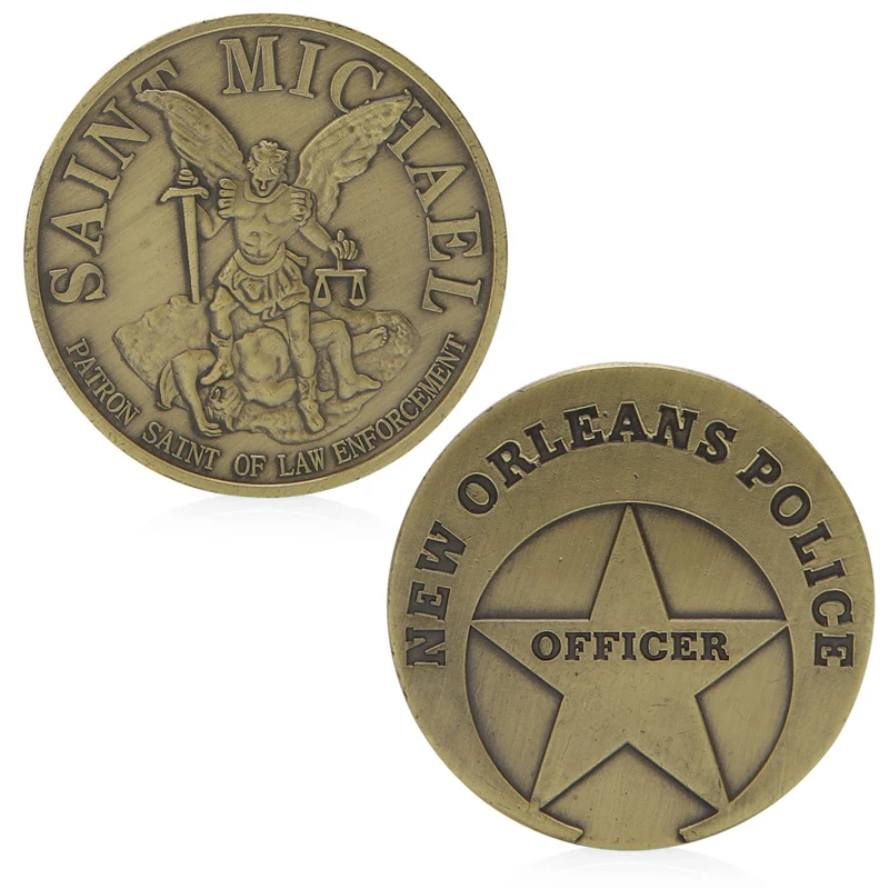 

Saint Michael New Orleans Police Commemorative Challenge Coin Collection Gift