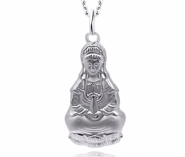 

New Pure S990 Sterling Silver Necklace Pendant / Kwan-yin Pendant