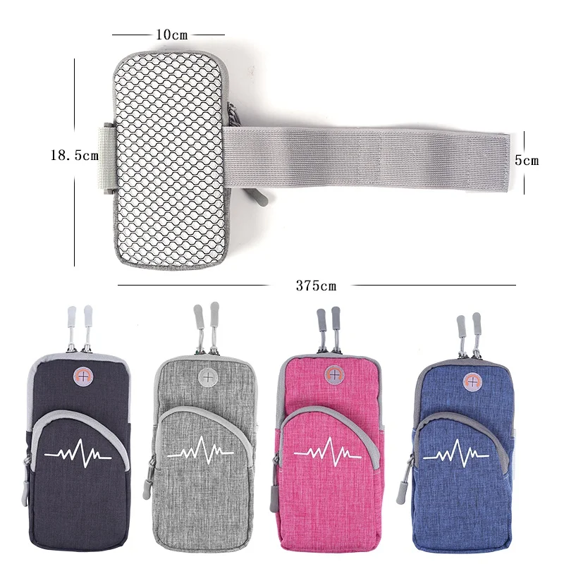 

Sport Armband Case Zippered Fitness Running Arm Band Bag Pouch Jogging running Pack Workout Cover Mobile phone arm sleeve