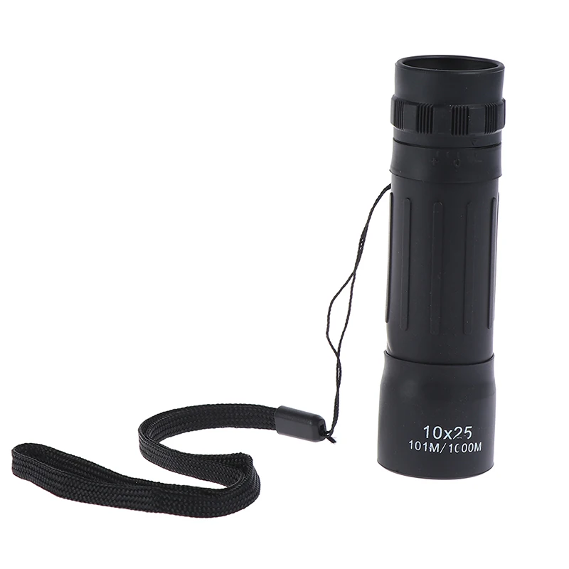 

Portable 10X Scope Optical Monocular Low Night Vision Waterproof Mini Focus Telescope Zoomable for Travel Hunting HD 10x25