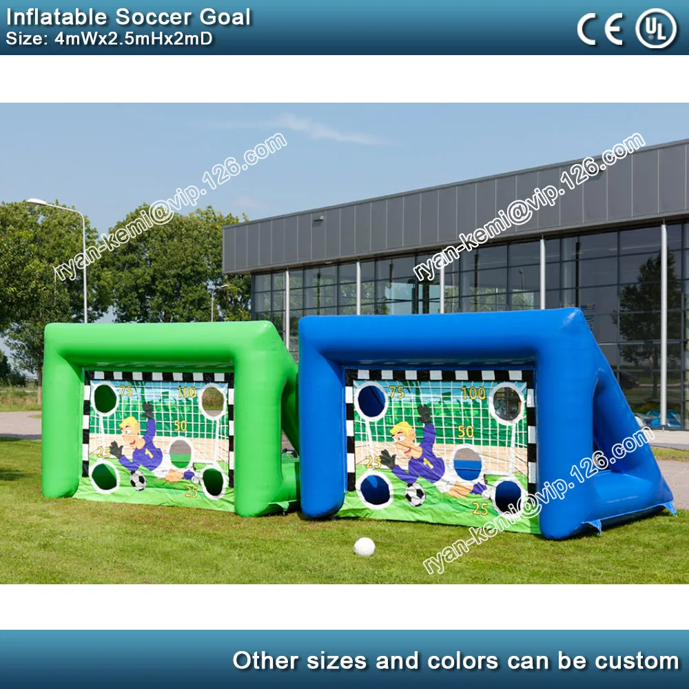 outdoor inflatable soccer target goal