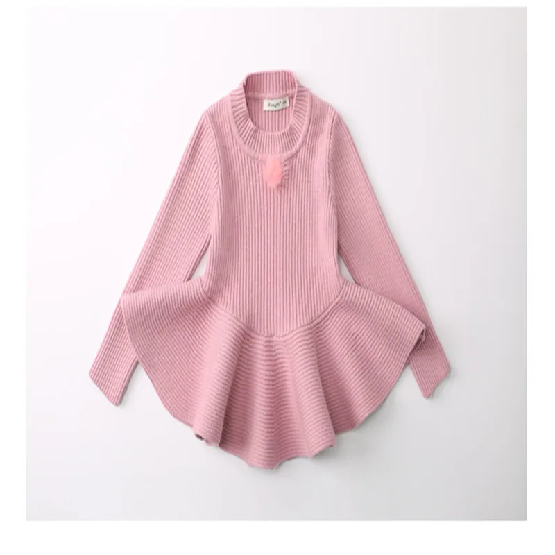 girls pink sweater dress