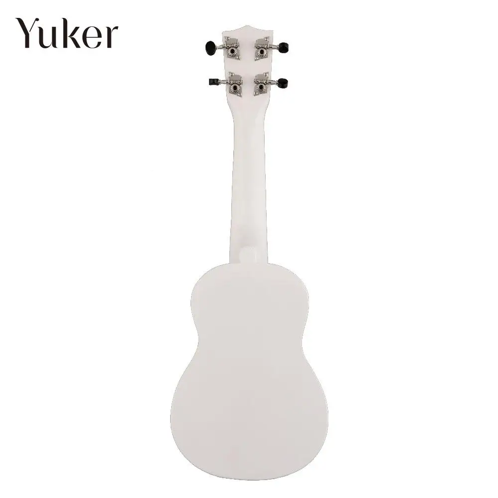 

Mini 21'' Soprano Ukulele 12 Frets Instrument Hawaiian Style Guitar White