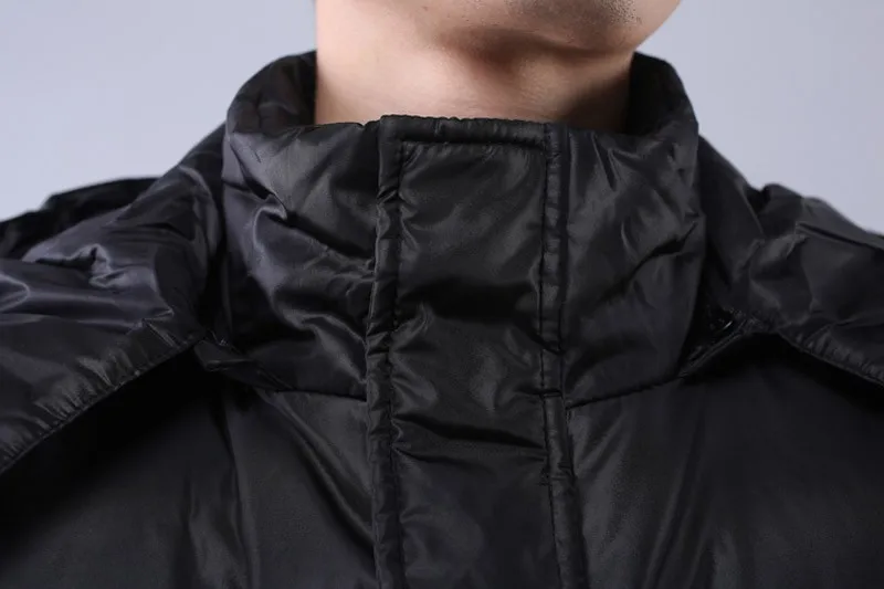 Дизайн зимнее пальто для мужчин X-Long теплый пуховик утолщенная мужская повседневная куртка ветрозащитная с капюшоном размера плюс парка HJ111