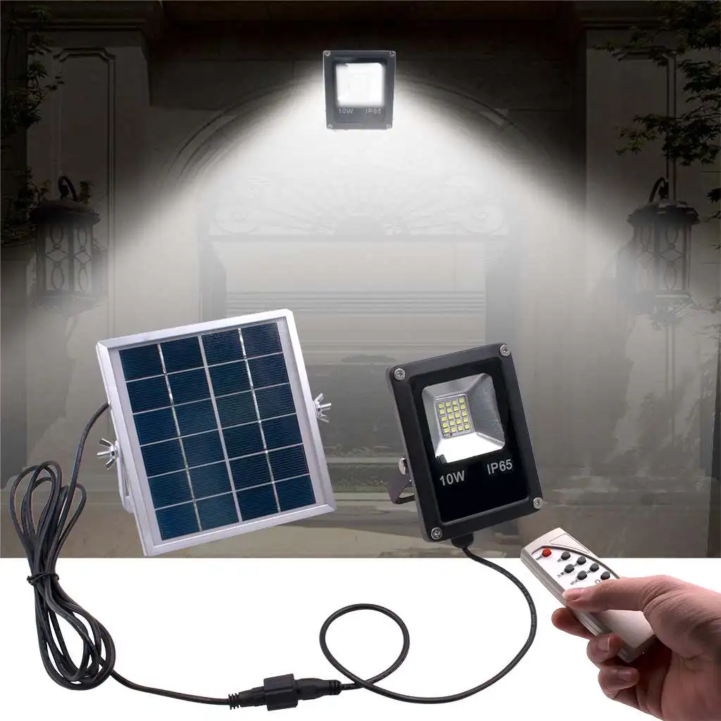 Firya Waterproof IP65 Solar Floodlights 20W Remote Control Timer Lighting Control Outdoor Lighting LED Spotlight Garden Lamp