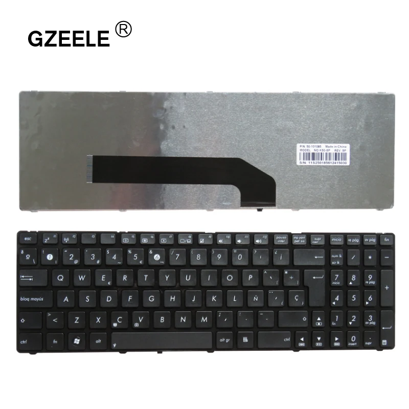 GZEELE испанская клавиатура для ноутбука Asus K50 K50A K51 P50 K60 K61 K50IN K62 K70 K70IJ F90 F90SV X5D X51 F52 F52A