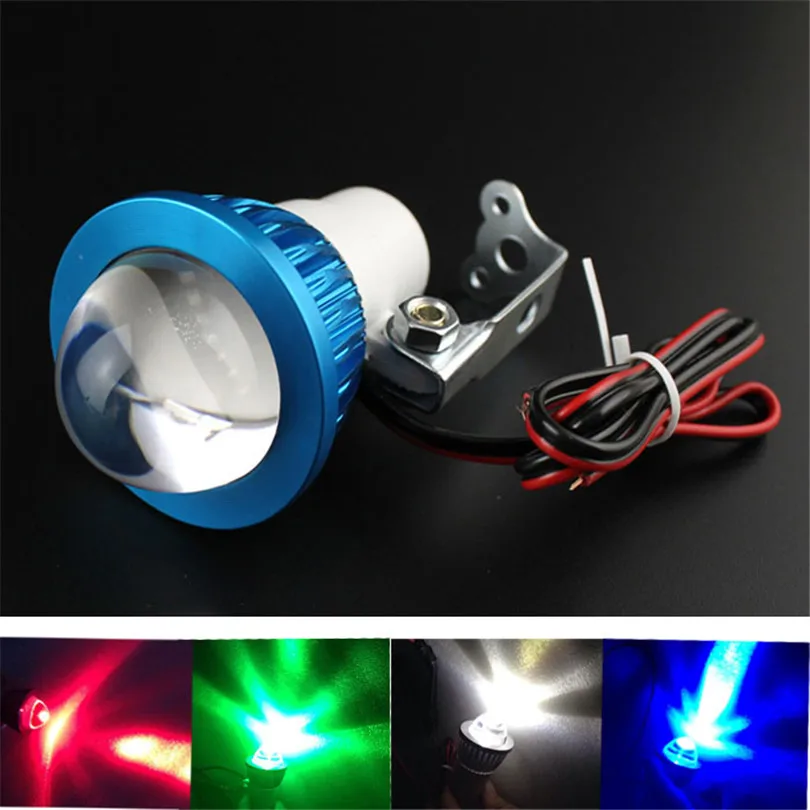 12 80V Universal bright LED Strobe motorcycle headlight Indicator Fish