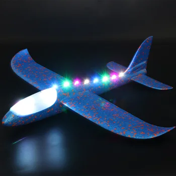 

Rechargeable Threwing Glider Flying Toy Cycle Airplane Toy Plane Model with LED Light Outdoor Toys For Children Kids