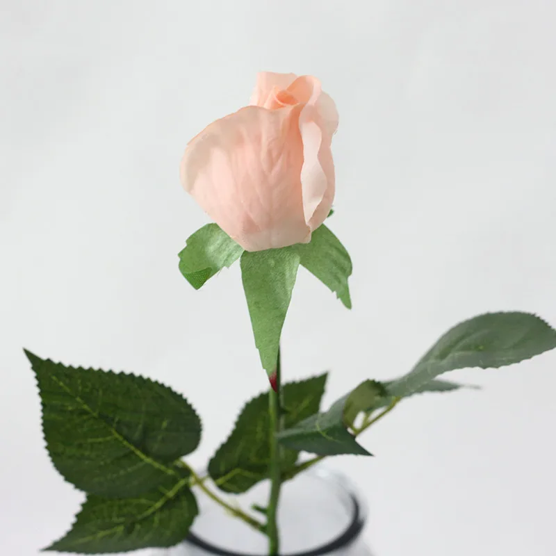 Flone Настоящее касание искусственные розы цветы Моделирование Цветок латексная ветвь цветка букет Свадебный дом вечерние украшения стола цветочный - Цвет: light champagne