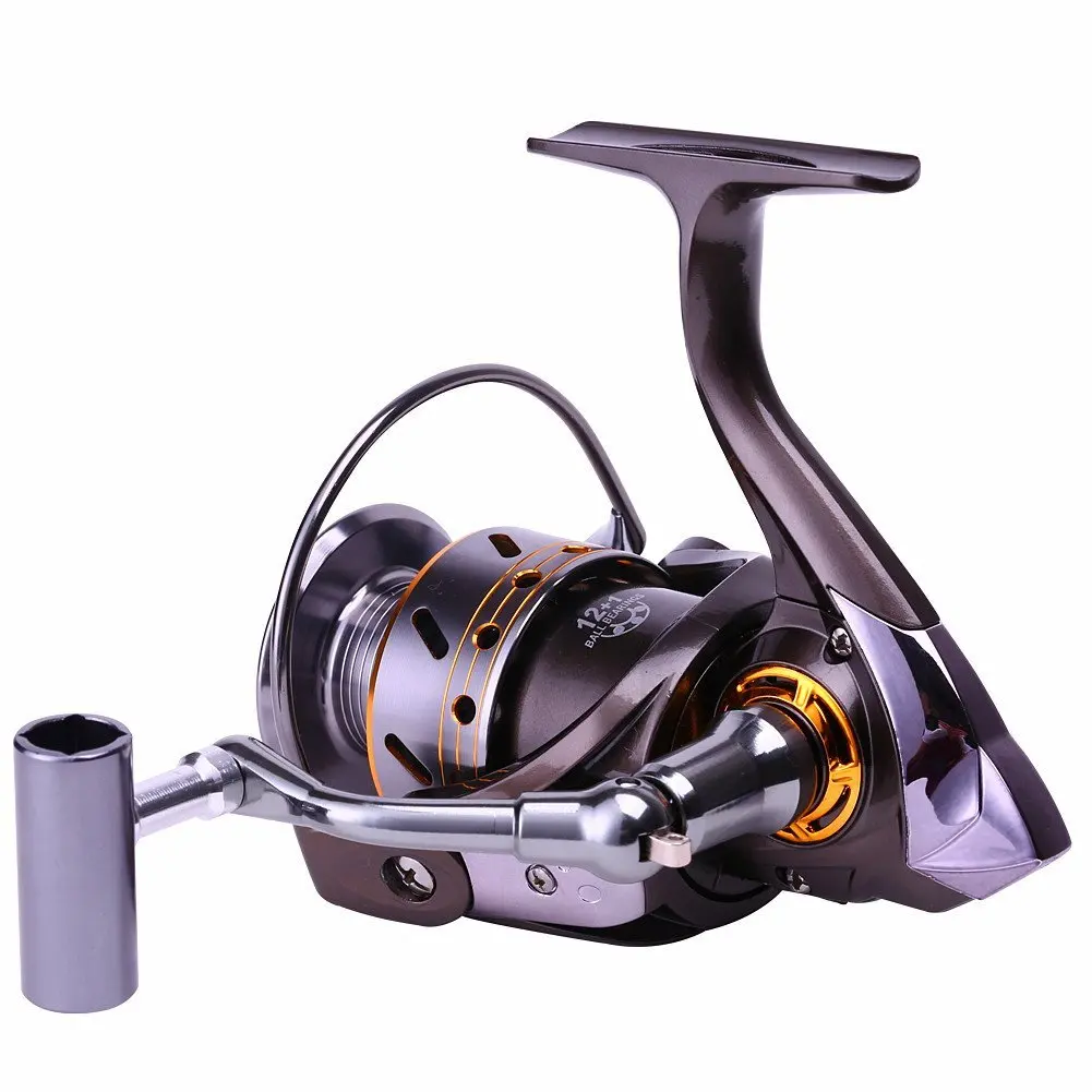 

New Collapsible Handle Spinning Fishing Reel 12+1BB Ball Bearing Freshwater Saltwater Fishing Wheel Tools ED-shipping