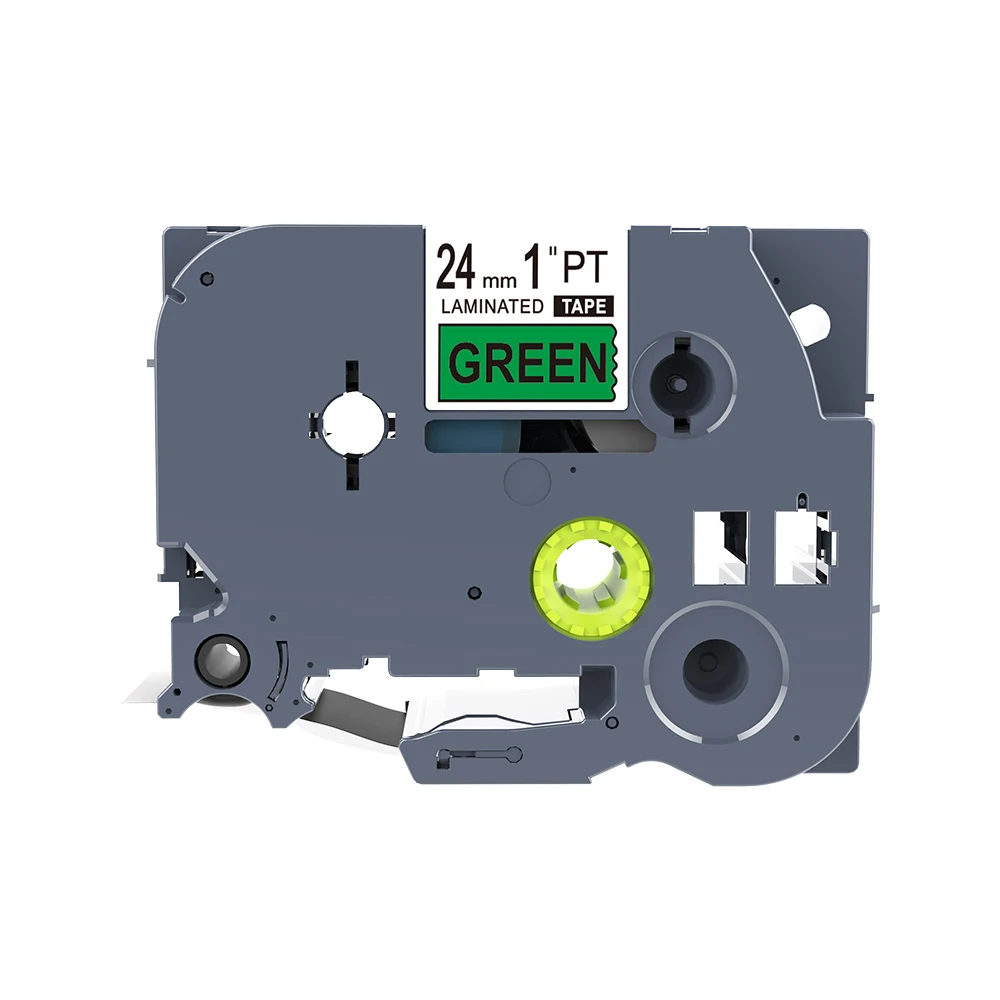 

1Pcs Compatible 24mm 1" TZ Laminated Label Tape TZe-751 TZe751 Black on Green Label Cassette for Brother P touch printer PT-540