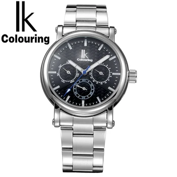 

IK Colouring Mens Watches Top Brand Luxury Automatic Wrist Watch Stainless Steel Business Fashion Design Relogio Masculino