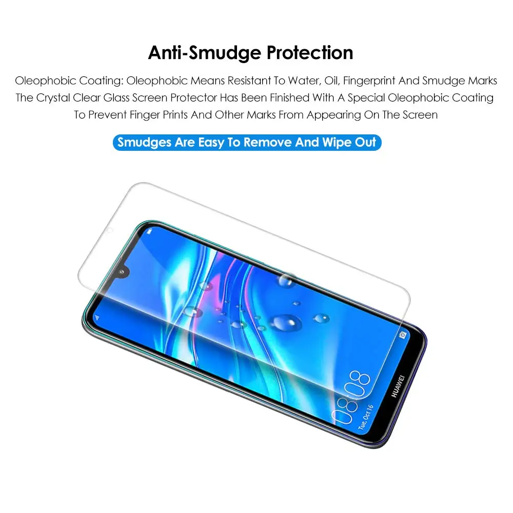 Закаленное стекло 9H подходит для Huawei y6 2019 Plus 2.5D Защита экрана P30 30pro