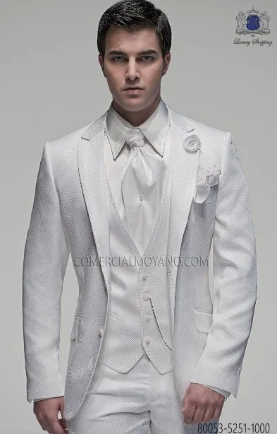 white groom jacket